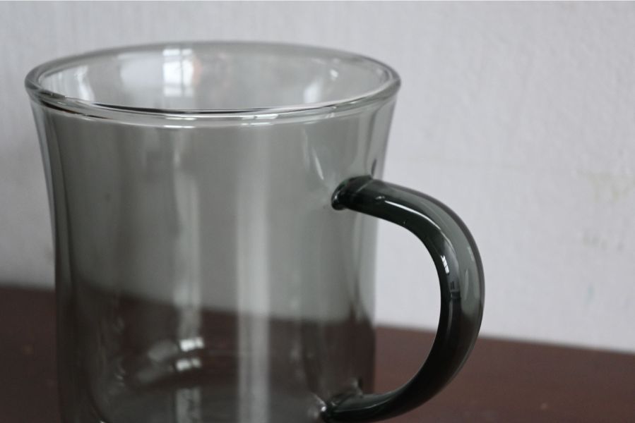 透黑色_雙層把手玻璃杯 | 好玻 