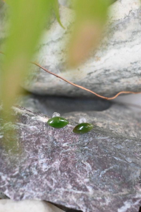 臺灣玉耳釘(單支)＿馬眼｜寶石拼圖 