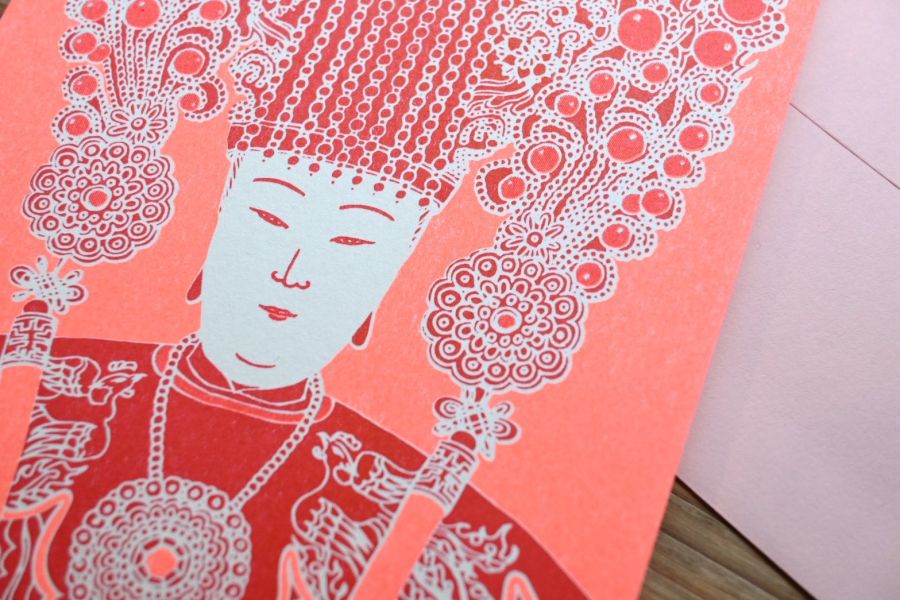 竹南后厝媽祖卡片 | 朱朱藝術 