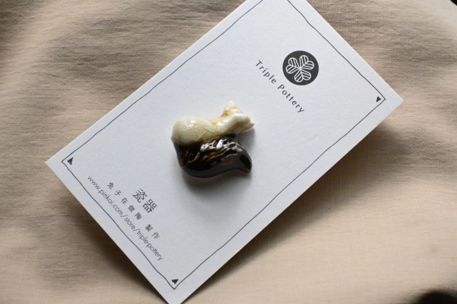 瓷器胸針_松鼠 