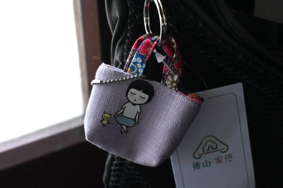 迷你托特包鑰匙圈\ 粉紫 | 花蓮家扶小舖 