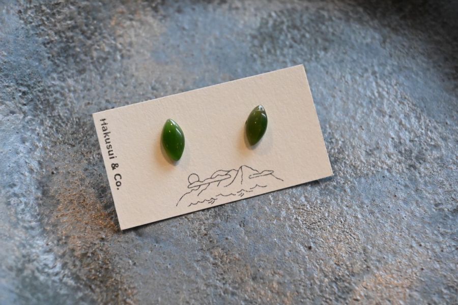 臺灣玉耳釘(一對)＿馬眼｜寶石拼圖 