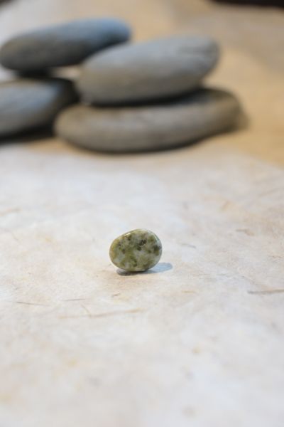 橢圓形耳釘｜寶石拼圖 