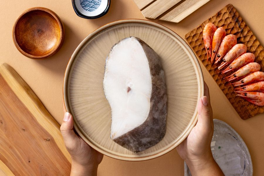 白嫩綿密鱈魚切片 (大比目魚) (350g±10%/片) 海の優oceanbest,海の優,海的優,烤肉,豪華,精選,新鮮,鱈魚切片(大比目魚),鱈魚,大比目魚,切片,魚