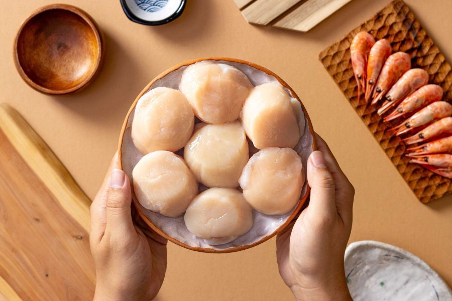 北海道生食級干貝 (1KG±10%/盒) 海の優oceanbest,海の優,海的優,烤肉,豪華,精選,新鮮,頂級,北海道生食級干貝,北海道,干貝,生食級干貝,生食級