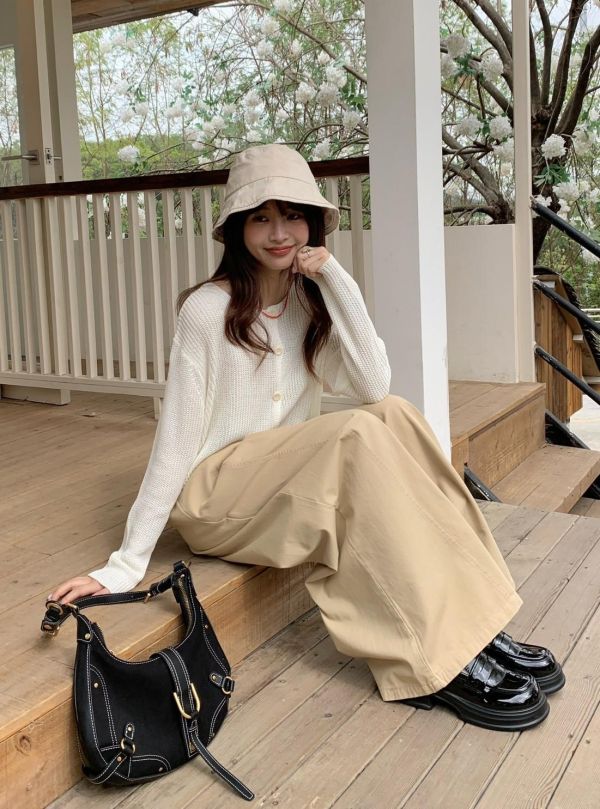 普羅旺斯 花霧針織 開襟長袖針織上衣（4色） 