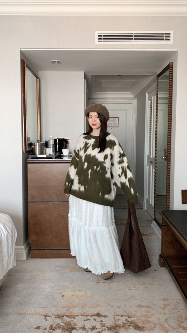 甜韓街拍感 渲染毛絨上衣溫暖又有型 