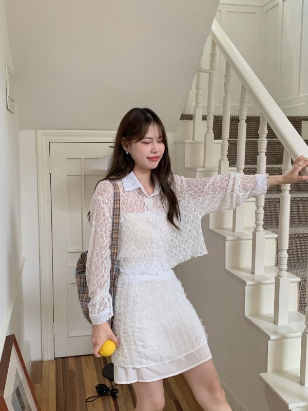 把春天穿在身上 雙層設計鬆緊腰短裙 高腰顯瘦 溫柔感短裙（2色） 