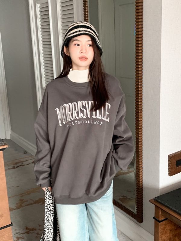 首爾校園日常 韓系字母大學T 休閒百搭 