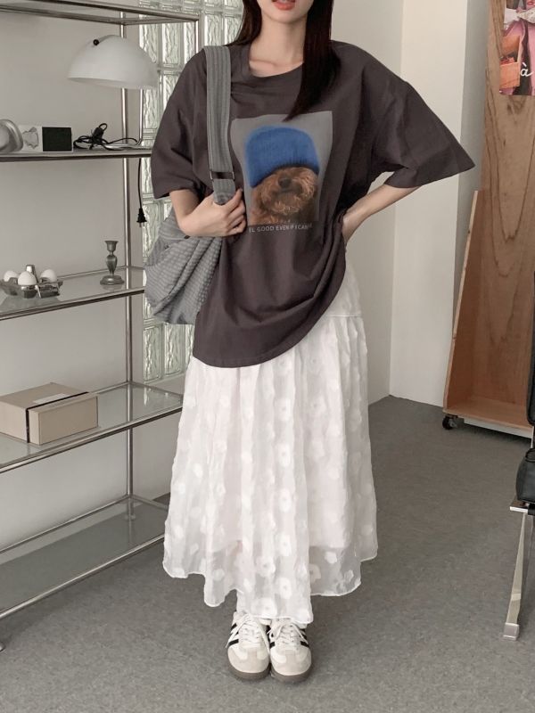 療癒系毛帽狗狗大T 男女可穿 overszie (3色) 