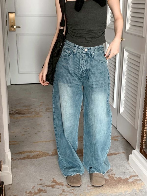 月光魅影 復古刷色 繭型牛仔褲 腿型隱形×氣質延伸感 