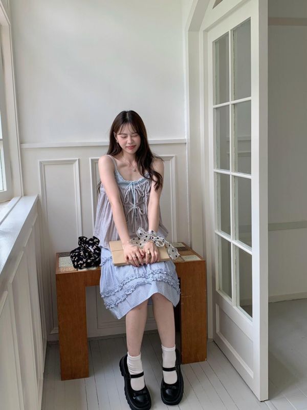 巴黎日光 綁帶兩件式上衣（3色） 