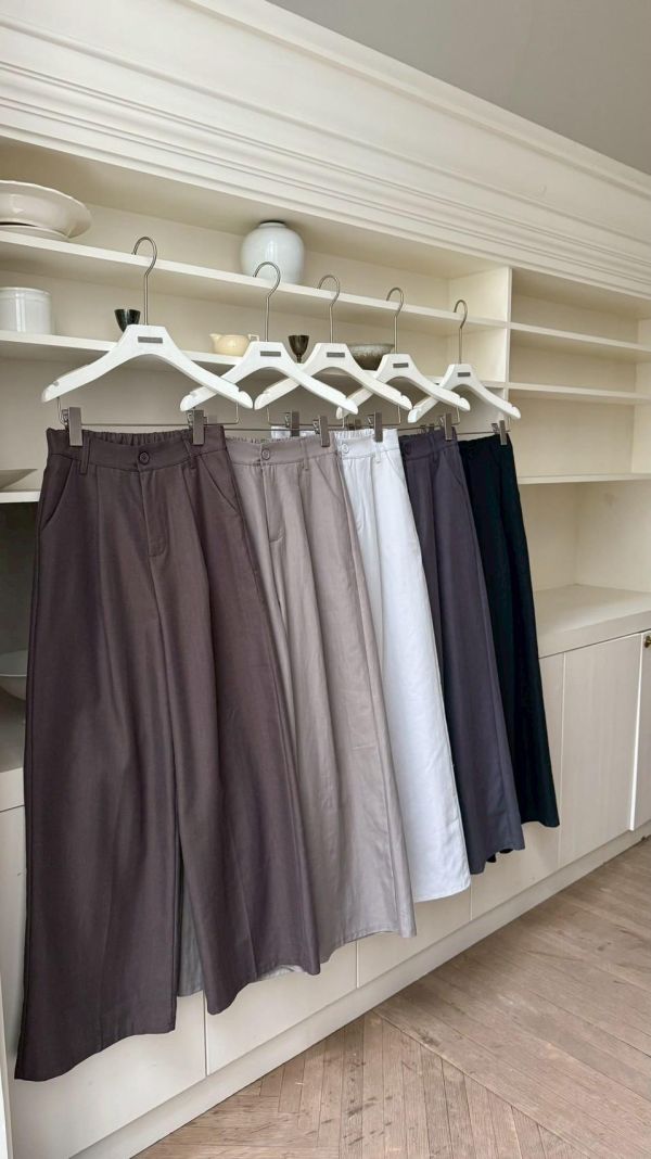 紳士起源 韓系洗水麻棉寬褲 垂墜顯瘦直筒 高腰修身 涼感不悶 通勤日常必收（5色） 