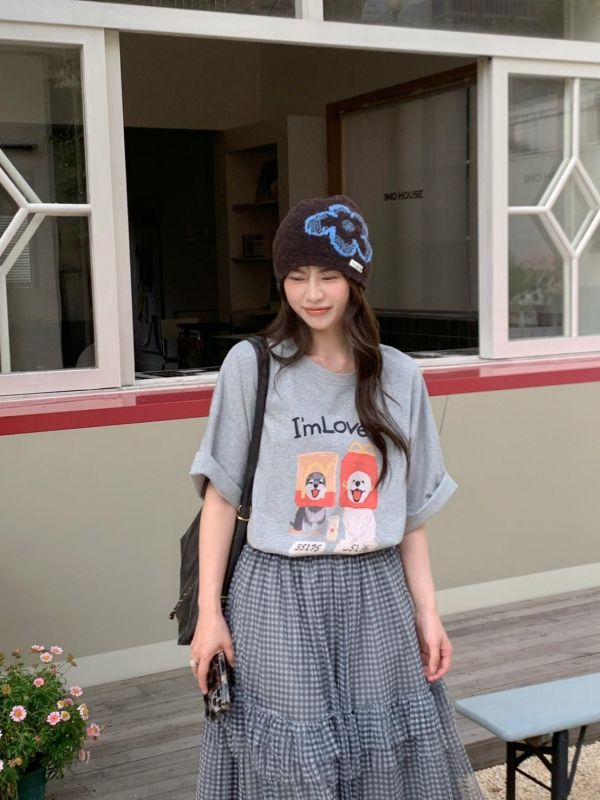 慢慢生活小狗短T 韓系質感上衣（4色） 