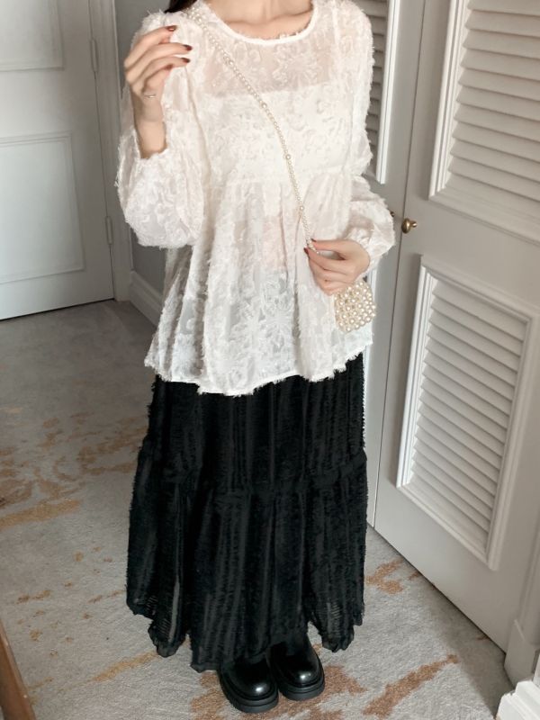 白日夢泡泡紗長裙（2色） 