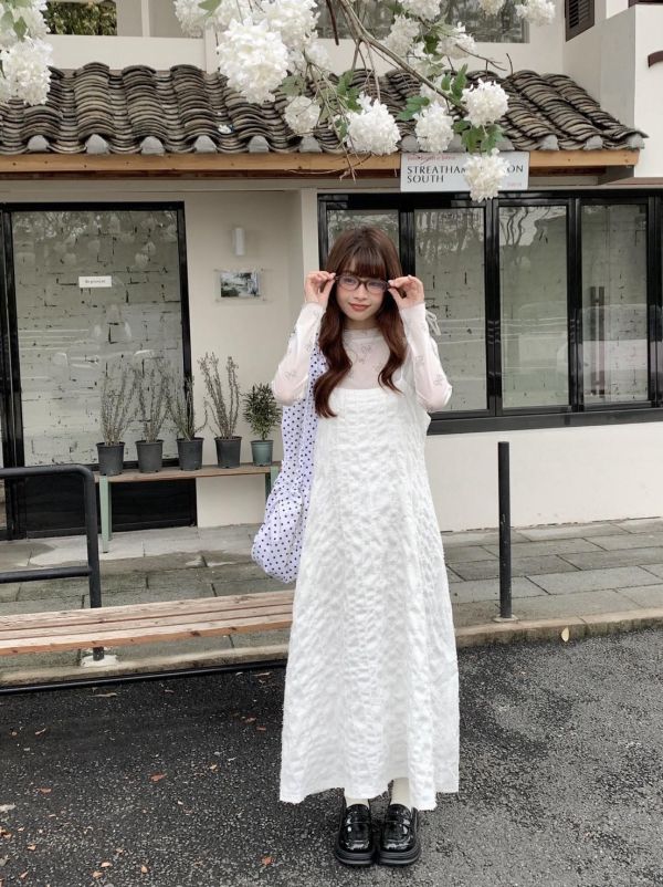 南法微風 吊帶洋裝 韓系細肩帶長洋裝 春日氣質洋裝(2色） 