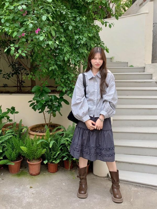 戀夏花語莊園 花花短版襯衫 氣質溫柔 顯瘦百搭襯衫（2色） 