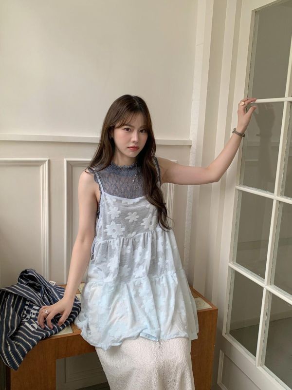 花開那一刻 側綁帶細肩背心 顯瘦版型（3色） 