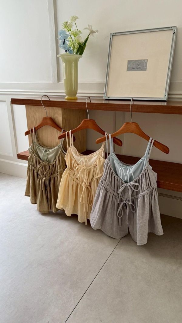 巴黎日光 綁帶兩件式上衣（3色） 