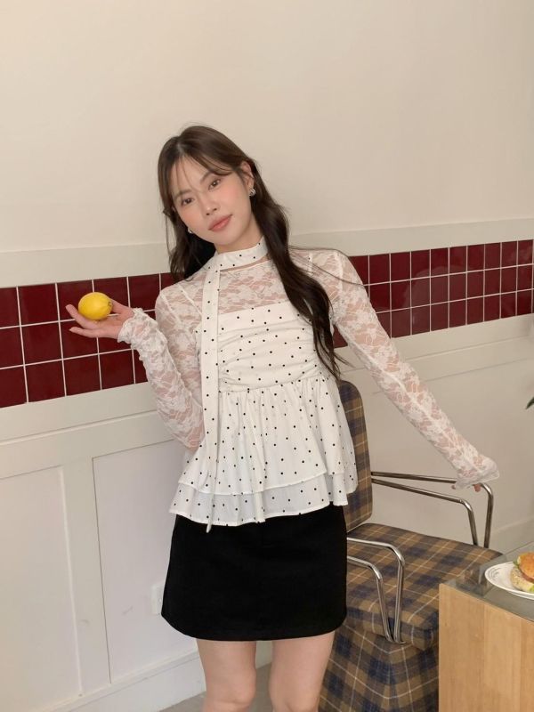 心動點點繞脖背心 韓系甜辣背心（2色） 