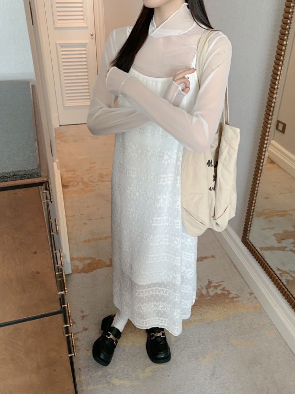 峇里少女的舞蹈 仙女感花花洋裝 單色 