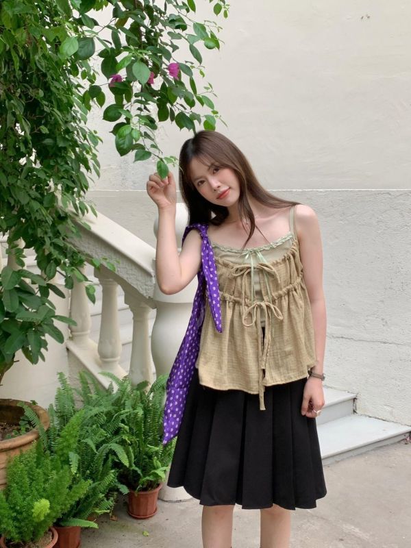 巴黎日光 綁帶兩件式上衣（3色） 