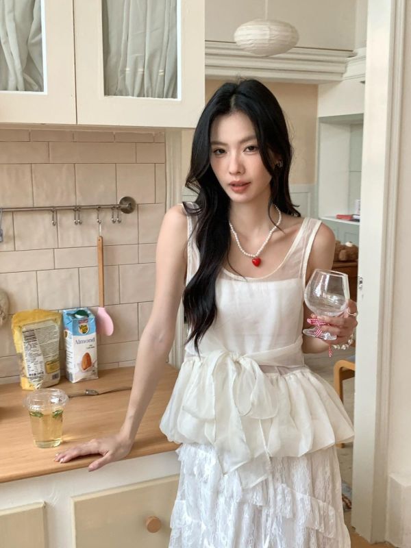 童話海岸 澎澎綁帶蝴蝶結背心（3色） 