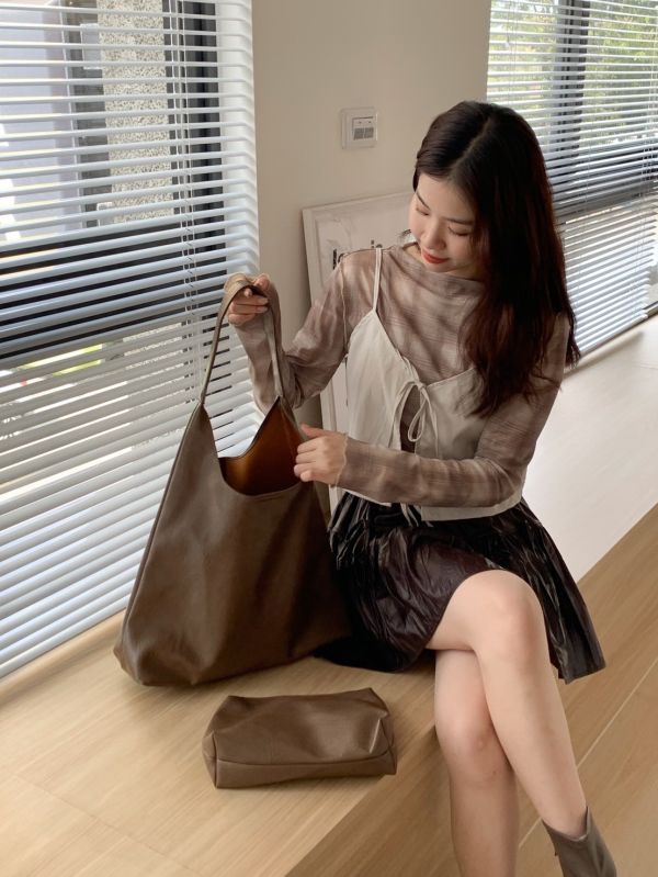 通勤必備 率性單肩大容量子母包（2色） 