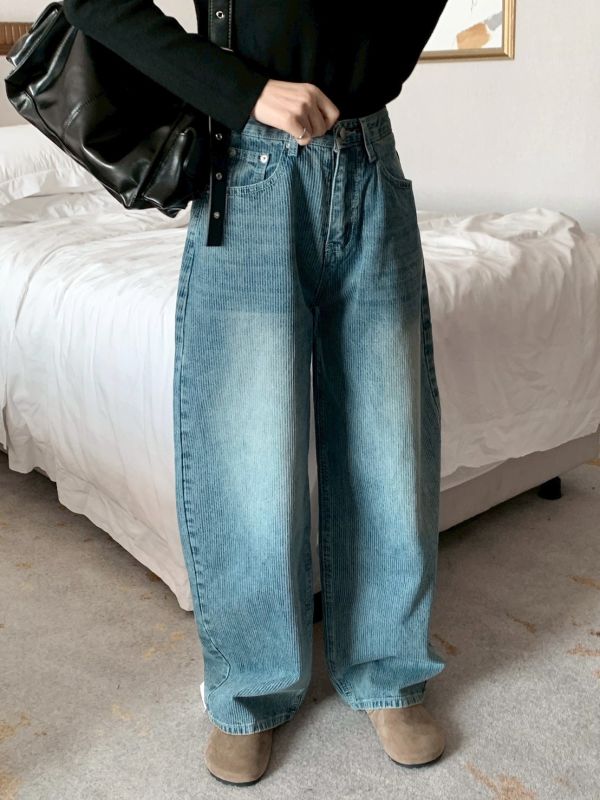 月光魅影 復古刷色 繭型牛仔褲 腿型隱形×氣質延伸感 