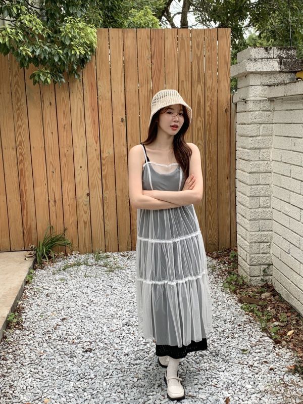 氧氣女孩必備單品 網紗蛋糕洋裝(4色) 