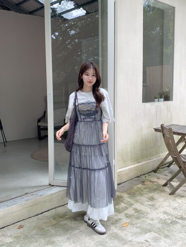 氧氣女孩必備單品 網紗蛋糕洋裝(4色) 