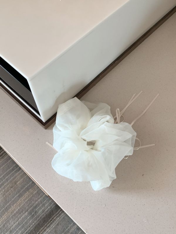 唯美收藏家 透紗感蝴蝶結法式大髮圈 (2色) 