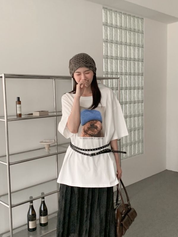 療癒系毛帽狗狗大T 男女可穿 overszie (3色) 