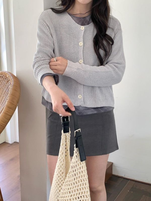 普羅旺斯 花霧針織 開襟長袖針織上衣（4色） 