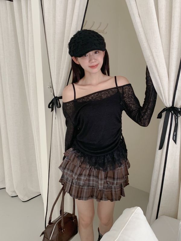 學院風甜心 格子蛋糕裙 