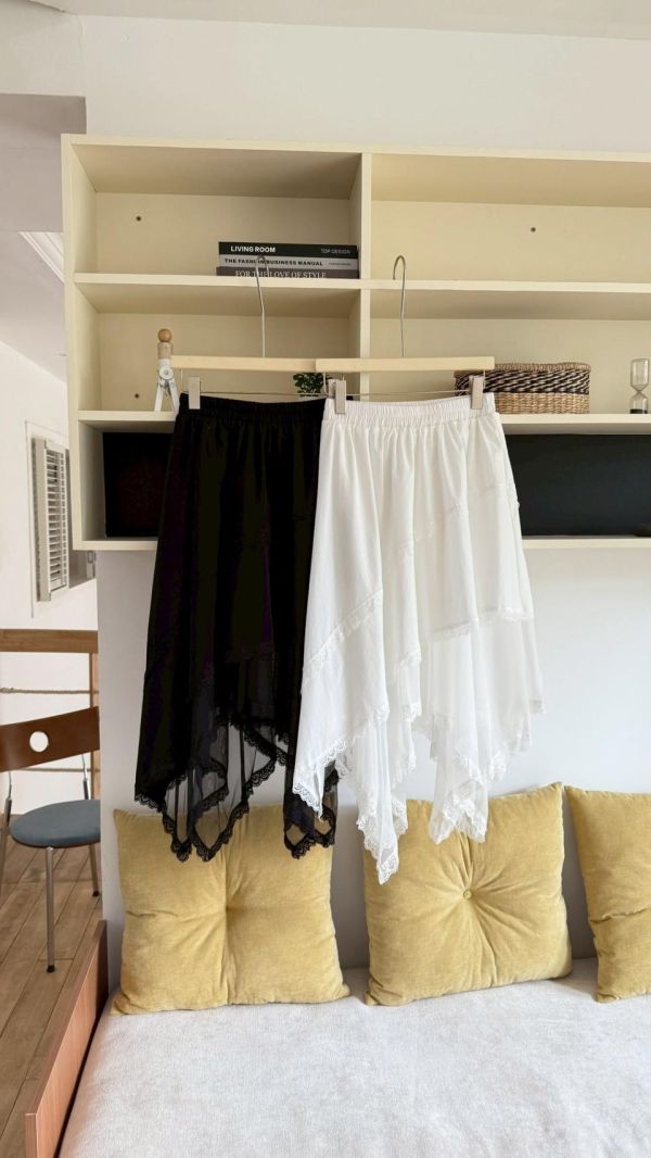 剛剛好的溫柔不規則長裙 韓系飄逸高腰裙 氣質層次穿搭（2色） 