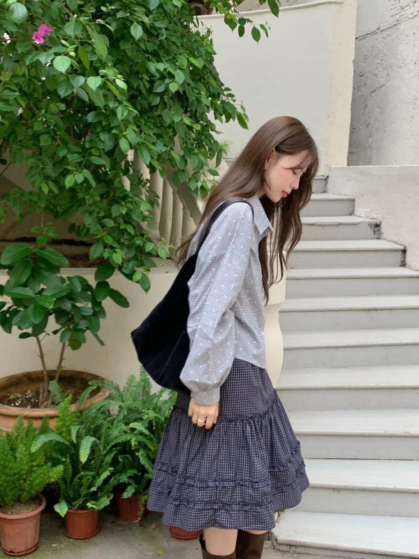 戀夏花語莊園 花花短版襯衫 氣質溫柔 顯瘦百搭襯衫（2色） 