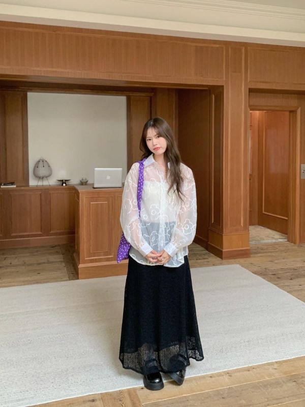 晨曦花園 高腰修身長裙 氣質垂墜感 顯瘦百搭長裙（2色） 