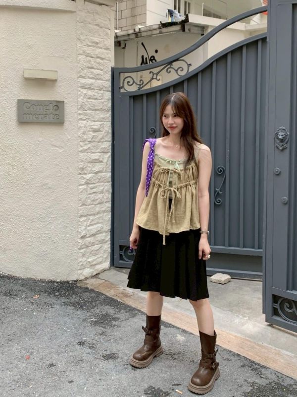 巴黎日光 綁帶兩件式上衣（3色） 