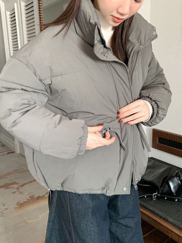 軟萌暖泡泡 石墨稀短版羽絨感外套 