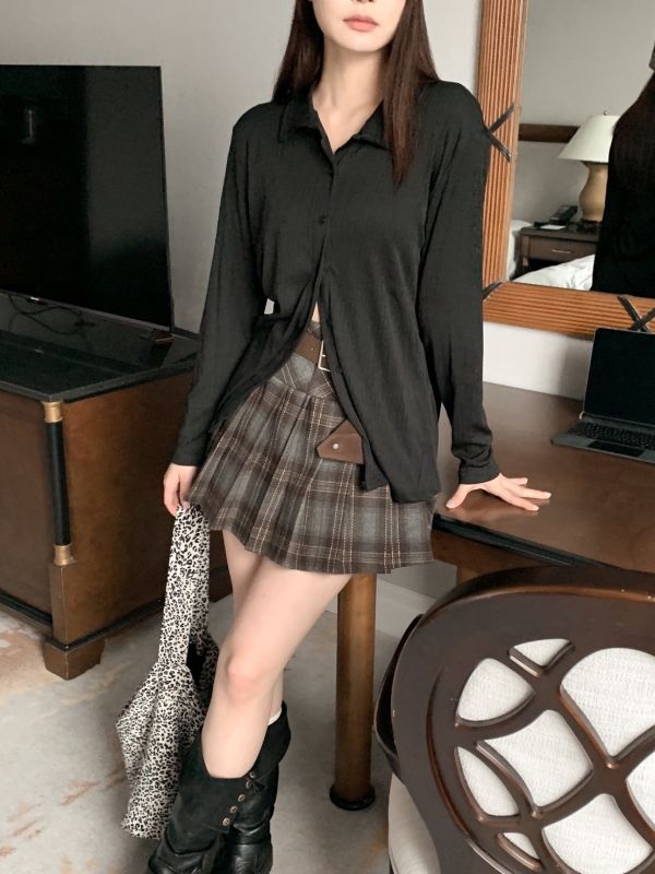 自訂款  溫柔質感壓紋長袖上衣 