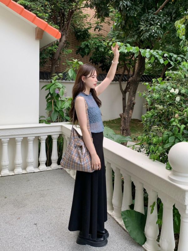 日常的高級感 垂墜長裙 顯瘦長裙（2色） 