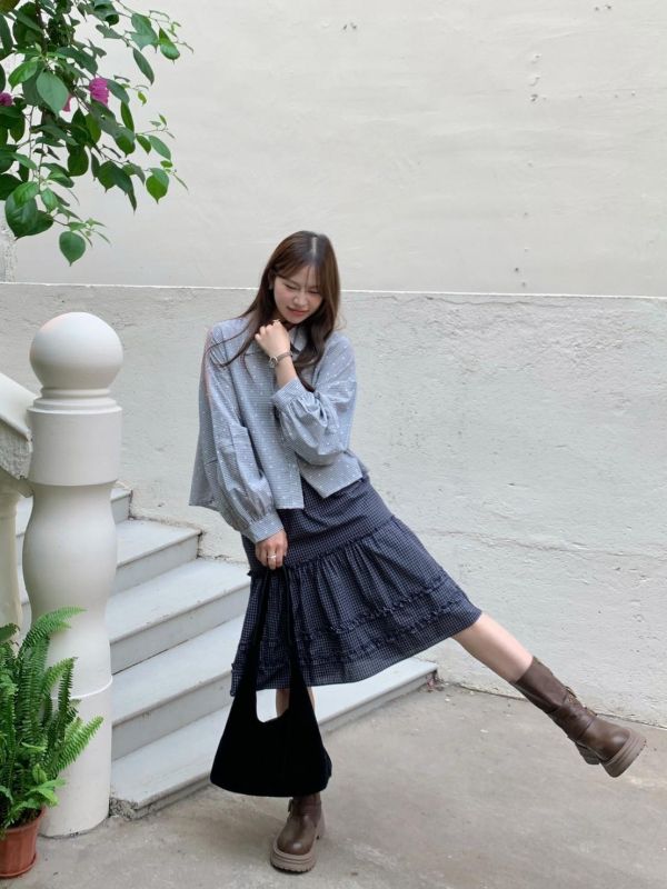 戀夏花語莊園 花花短版襯衫 氣質溫柔 顯瘦百搭襯衫（2色） 