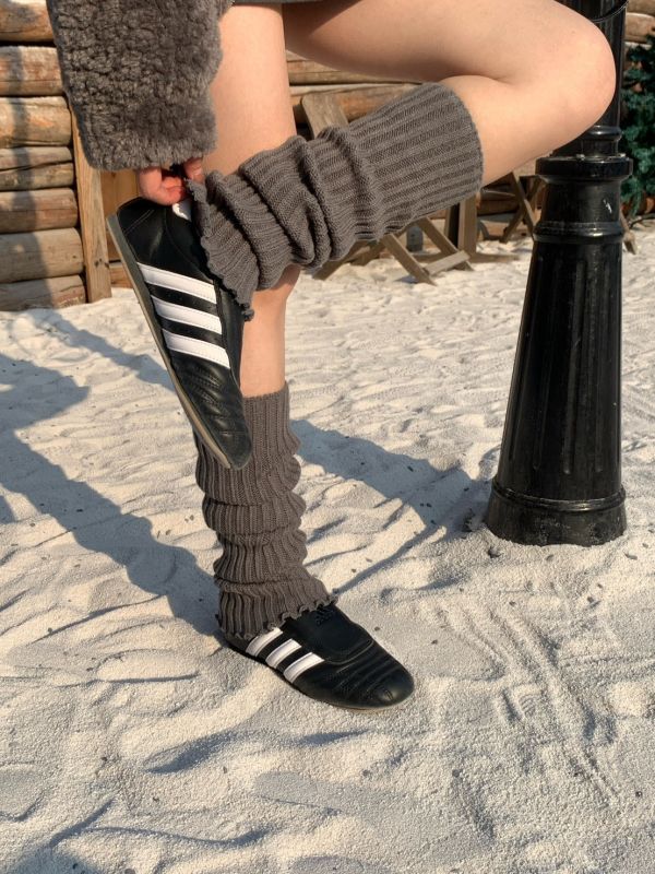 霧感層次 日系針織襪套 顯腿細神器疊穿必備 秋冬保暖不悶百搭襪套（5色） 