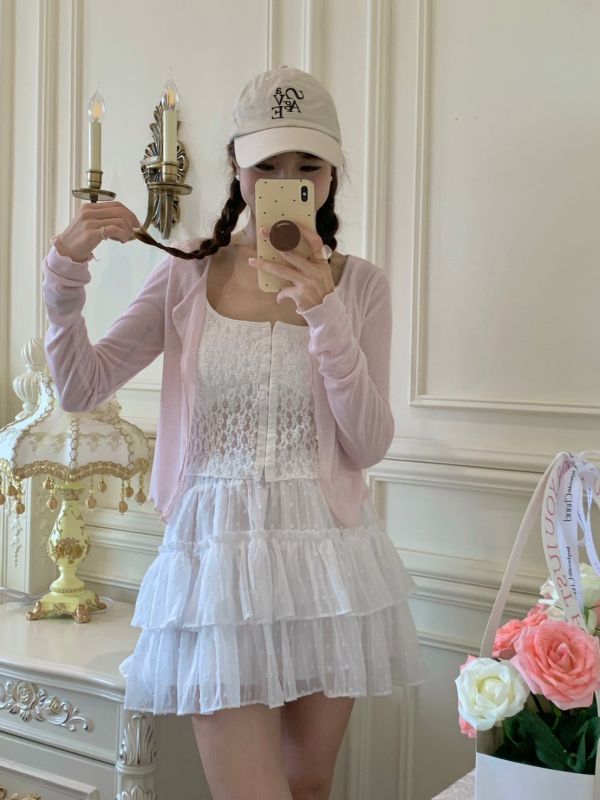 叛逆少女的甜美排扣罩衫 (3色) 