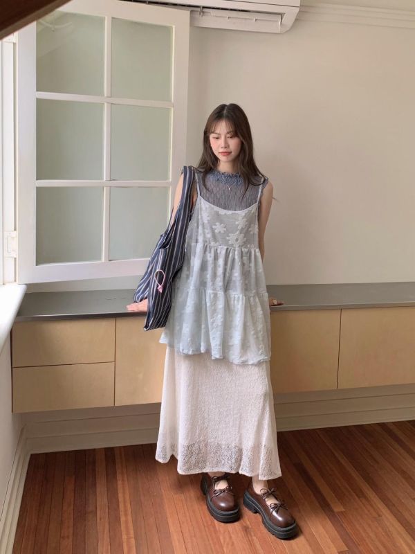 花開那一刻 側綁帶細肩背心 顯瘦版型（3色） 