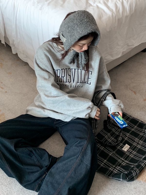 首爾校園日常 韓系字母大學T 休閒百搭 