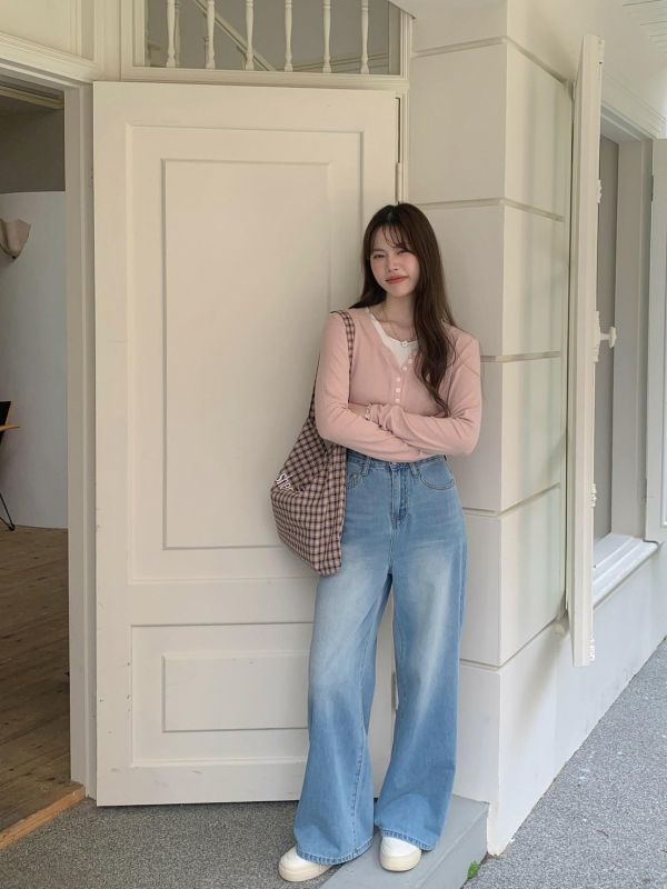 櫻草山漫步 假兩件層次短版上衣（2色） 