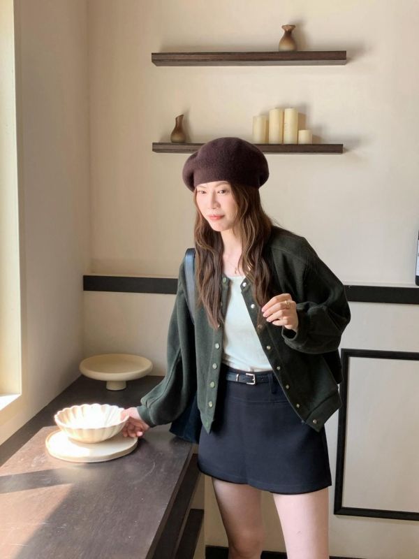 深焙秋日手札 棉質排扣罩衫＋背心兩件套 日系條紋開襟外套 秋季層次穿搭 （4色） 