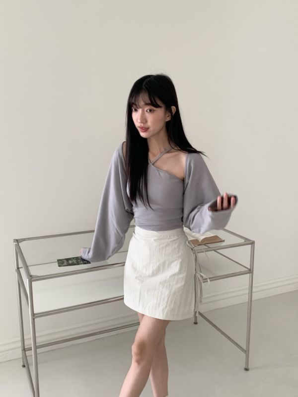 闆娘大推 自訂款 側邊綁帶工裝短裙（3色） 
